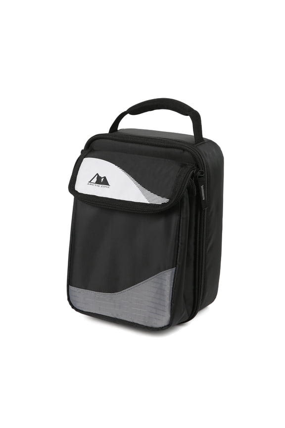 Expandable Upright HardBody® Lunch Box, Black and White