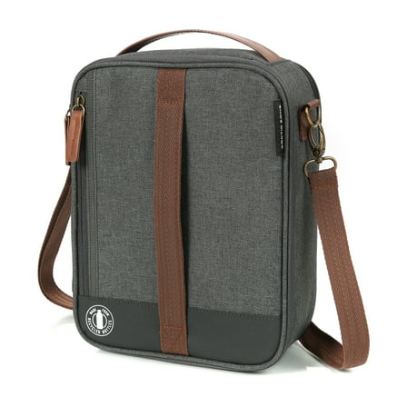 Arctic Zone Heathered Eco Expandable Upright Reusable Lunch Box with Thermal Insulation, Gray