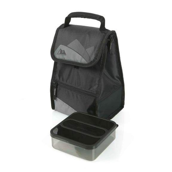 Arctic Zone Hi-Top Power Pack Lunch Pack with Food Container, Black