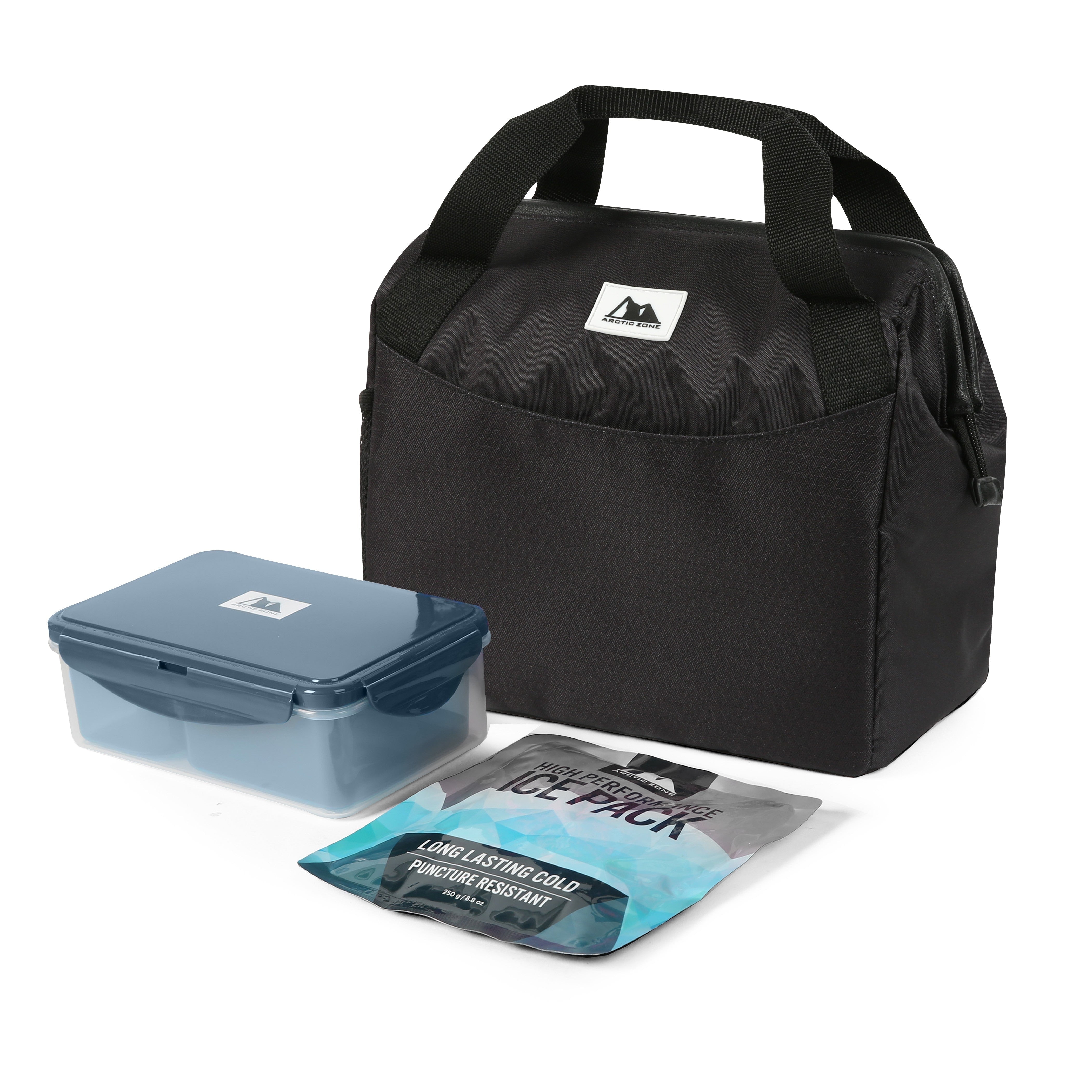 Arctic Zone High Performance Meal Prep Lunch Bag Combo, Black - Walmart.com