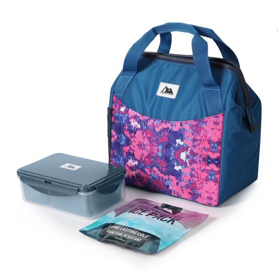 Arctic Zone High Performance Meal Prep Lunch Bag Combo, Nocturnal Orchid