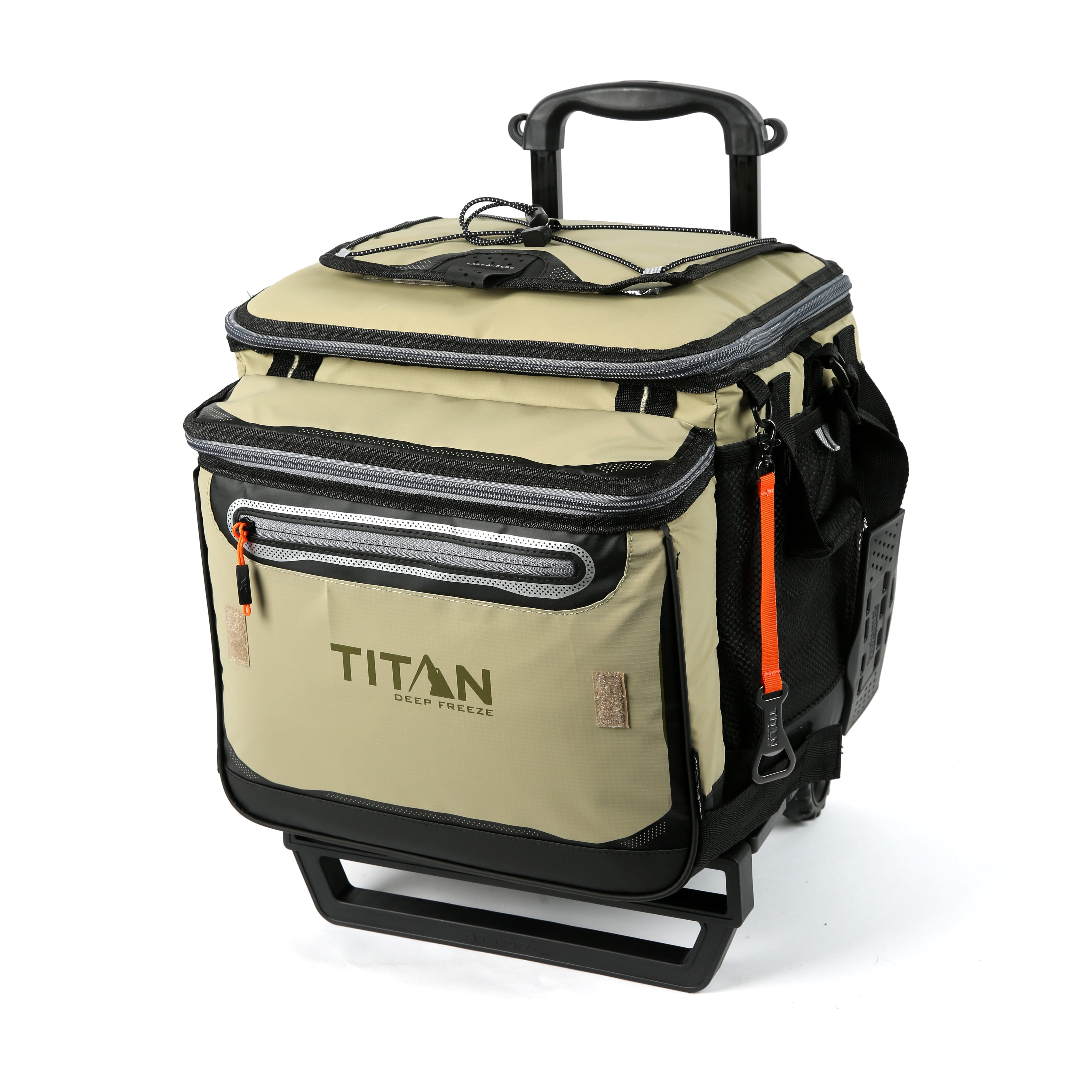 Arctic Zone® Titan Deep Freeze® 60(50+10) Can/40 Quart Wheeled Cooler - Moss