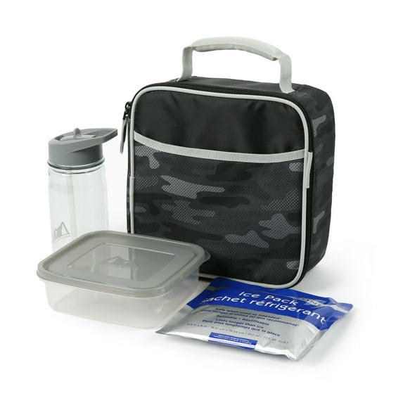 Arctic Zone Upright Reusable Lunch Box Combo with Accessories, Camouflage