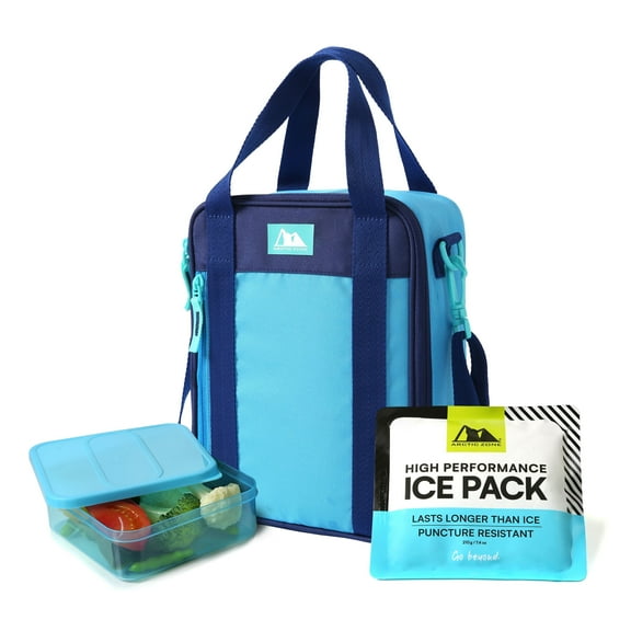 Arctic Zone Urban Lunch Box Combo with Ice Pack and Sandwich Container - True Blue