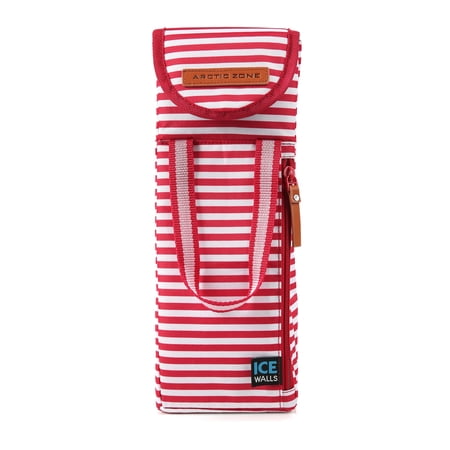 Arctic Zone Wine Tote Bag, Red Stripes