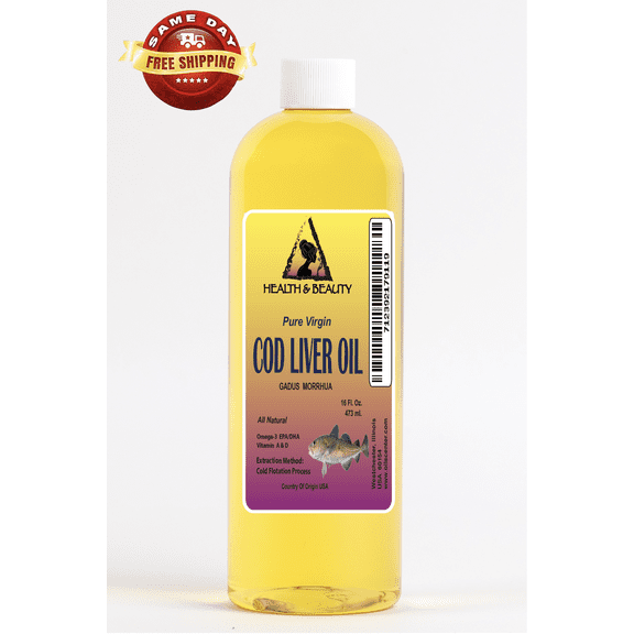 Arctic cod liver oil vitamin a&d3 by h&b oils center all natural liquid 16 oz