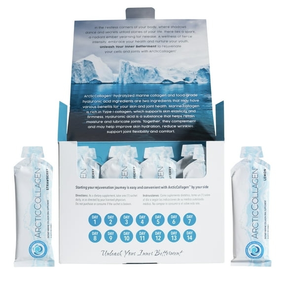 ARCTICCOLLAGEN™ - Strawberry | Arctic Collagen Wellness & Beauty | 8000 mg Hydrolyzed Marine Collagen Liquid Supplement