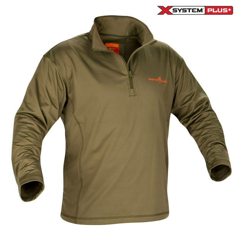 ArcticShield Men s Midweight Base Layer Hunting Top Green Winter Moss 3X Large Walmart