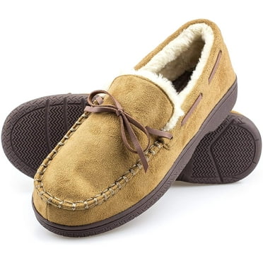 ArcticShield Mens Memory Foam Indoor/Outdoor Durable Comfortable Slip On Moccasin Slippers