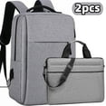 thumbnail image 1 of Arcticice 15.6" Laptop Backpack with 14" Laptop Tote Adjustable Shoulder Bag, Waterproof Travel Business Work College School Bag, Grey, 1 of 9