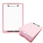 Arcticice Clipboard with Storage, A4 Binder Clipboard with Pen Holder, 13x9 Nursing Clipboard for Office Supplies, Pink