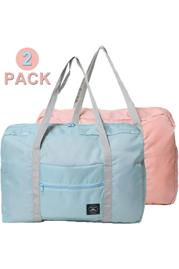 For Spirit Airlines Personal Item Bag, 18 x 13 x6 in Foldable Travel Duffel Bag Tote Carry on Luggage Duffle Overnight for Women and Men, Baby Blue