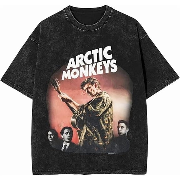 Arctics Vintage Washed Print Shirt Monkeys Merch Tshirt Loose Fashion Tee For Women Men