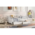 thumbnail image 1 of Arcticscorpion Wood Kids Storage Bed with Drawers and Back Support for Girls Boys Living Room, Eco-Friendly, White, 1 of 7