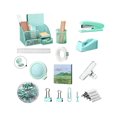 thumbnail image 1 of Arcticwind 12 Pack Office Supply Set Stapler Set Stationery Supplies Include Paper Stapler,Staple Remover,Scissors,Staples,Clips,Transparent Tape,Notes,Desktop Organizer,Pen Holder,etc,Green, 1 of 6
