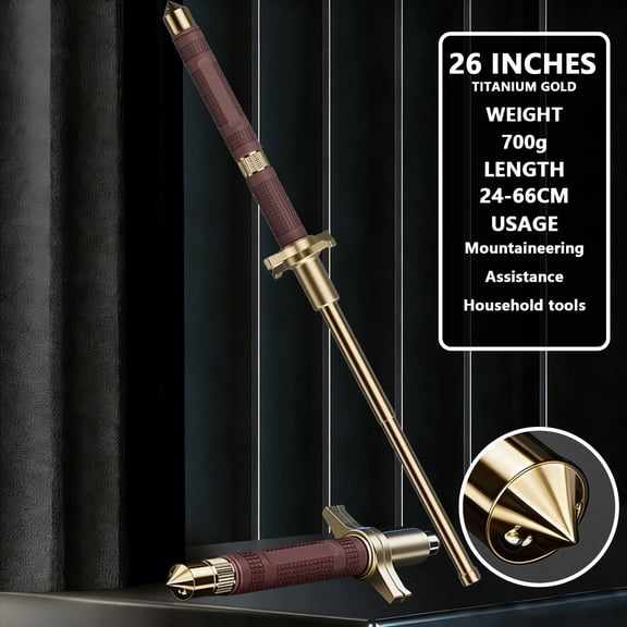 Arcticwind 1pc Collapsible Metal Single Trekking Pole - Lightweight Hiking Stick for Women, Men & Seniors, Adjustable Walking Sticks for Hiking,Balance Support, Camping & Outdoor Activities