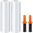 thumbnail image 1 of Arcticwind 2-Pack Plastic Wrap Stretch Film Roll 15" x1000ft,60 Gauge Industrial Strength,Durable Adhering Packing Moving Heavy Duty Shrink Film with 2 Plastic Handle, Plastic Pallet Supplies,White, 1 of 6