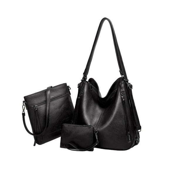 Arcticwind 3PCS Hobo Crossbody Bags Set for Women,Purses,Shoulder Handbags,3 in 1 Convertible Backpack for Ladies Shoulder Bags Satchel Bags,PU Leather,with Wallet Adjustable Straps for Ladies Tote
