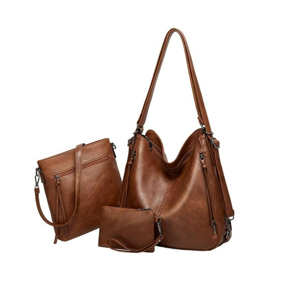 Arcticwind 3PCS Hobo Crossbody Bags Set for Women,Purses,Shoulder Handbags,3 in 1 Convertible Backpack for Ladies Shoulder Bags Satchel Bags,PU Leather,with Wallet Adjustable Straps for Ladies Tote