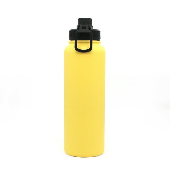 Arcticwind 40oz/1200ml Stainless Steel 304 Insulated Water Bottle with Handle - Large Capacity Thermal Cup for Outdoor, Travel, Sports, Camping & Hiking, Portable & Leakproof (BPA-Free), Yellow