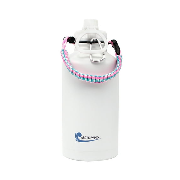 Arcticwind 64 oz Insulated Water Bottle, 304 Stainless Steel Leak Proof & BPA-Free, Half Gallon Water Bottle, Paracord Handle, 64oz Water Bottle Triple Wall Thermal Sweat-Proof Gallon Water Jug