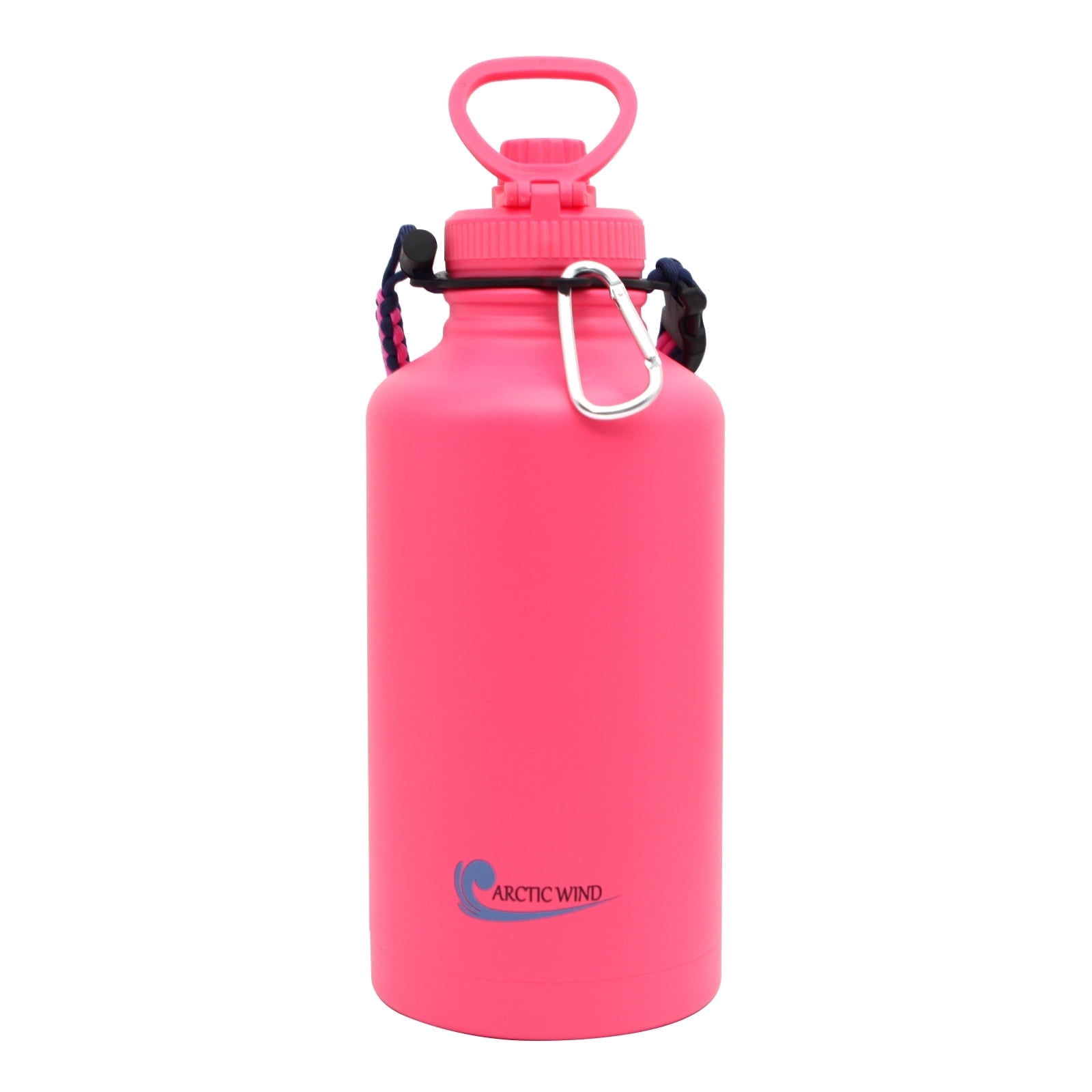 Arcticwind 64 oz Insulated Water Bottle, 304 Stainless Steel Leak Proof & BPA-Free, Half Gallon Water Bottle, Paracord Handle, 64oz Water Bottle Triple Wall Thermal Sweat-Proof Gallon Water Jug