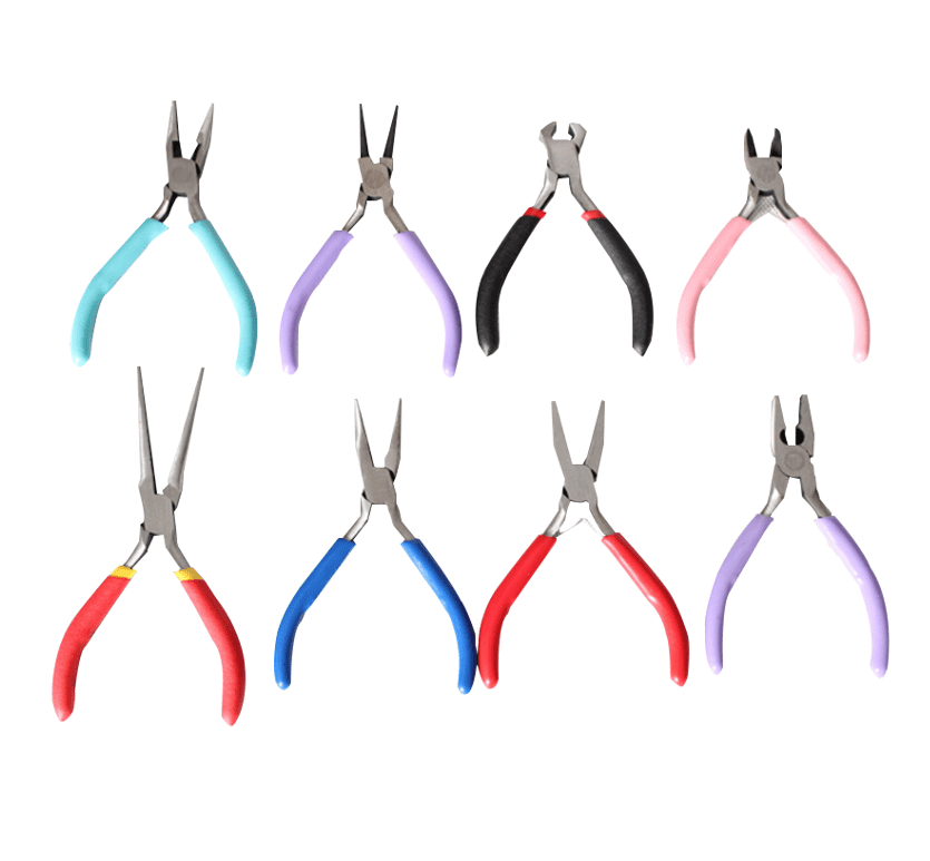Arcticwind 8PCS 4.5-inch Pliers Set, Pointed Nose Pliers, Mini Pliers, Manual Pliers, Jewelry Pliers accessories tools,Rust-Resistant Ergonomic Grip,For Home DIY Car Outdoor Emergency Kit,Colorful