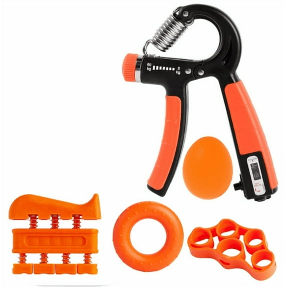 Arcticwind Counting Hand Grip Strengthener Set, Hand Strength Exerciser - Finger Exerciser, Grip Strength Trainer, Finger Stretcher, Stress Relief Grip Ball - Adjustable Resistance 11-132 Lbs