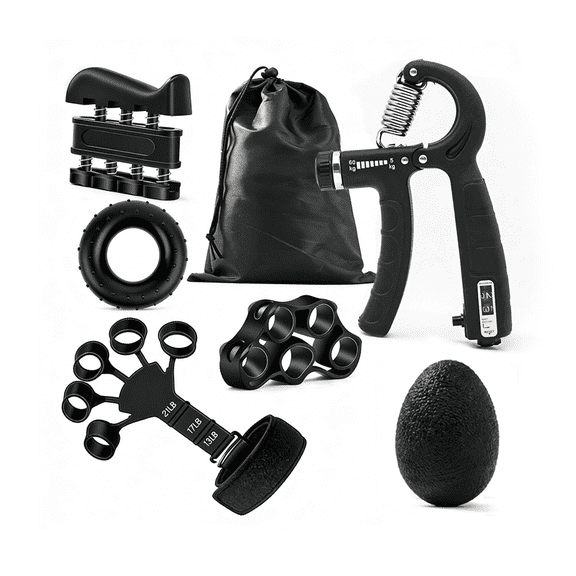 Arcticwind Counting Hand Grip Strengthener Set, Hand Strength Exerciser - Finger Exerciser, Grip Strength Trainer, Finger Stretcher, Stress Relief Grip Ball - Adjustable Resistance 11-132 Lbs