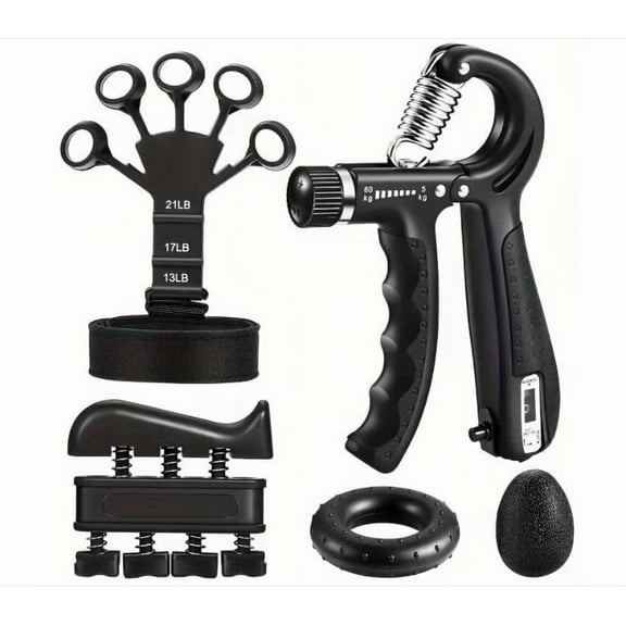 Arcticwind Counting Hand Grip Strengthener Set, Hand Strength Exerciser - Finger Exerciser, Grip Strength Trainer, Finger Stretcher, Stress Relief Grip Ball - Adjustable Resistance 11-132 Lbs