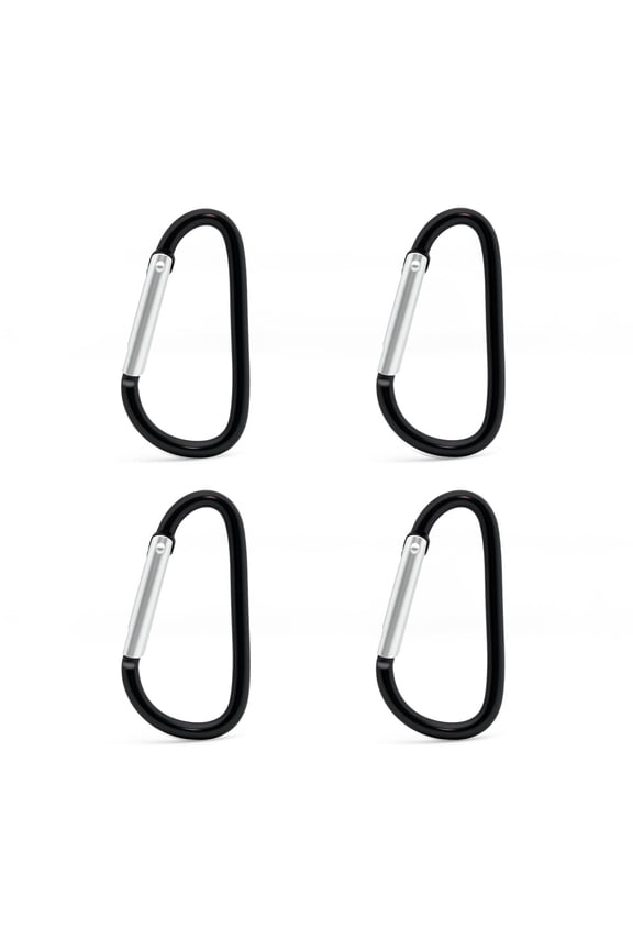 D-Shaped Aluminum Carabiner Clip - Keychain Clip, Backpack Clip, Keychain Clip, Water Bottle Clip, Secure Keychain - Spring Snap Key Chain Clip Hook Buckle (4/5/6 Pcs)