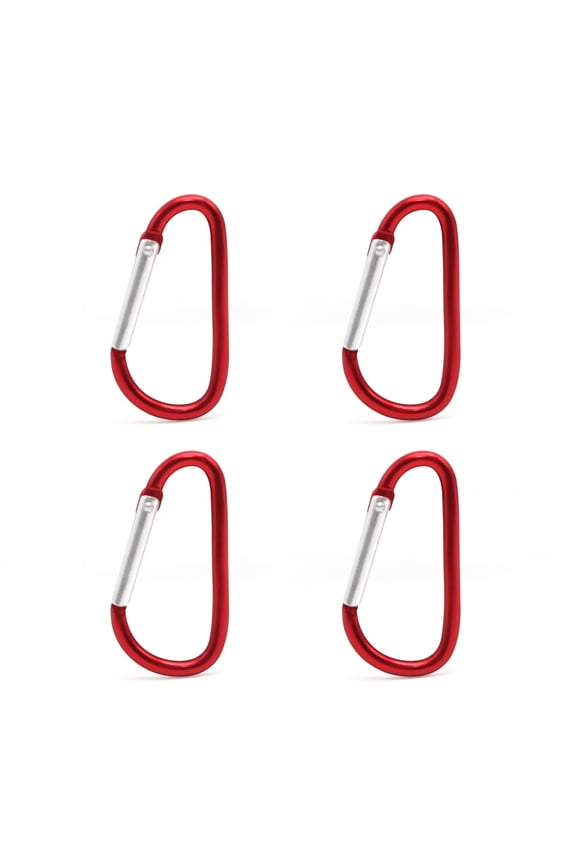 D-Shaped Aluminum Carabiner Clip - Keychain Clip, Backpack Clip, Keychain Clip, Water Bottle Clip, Secure Keychain - Spring Snap Key Chain Clip Hook Buckle (4/5/6 Pcs）