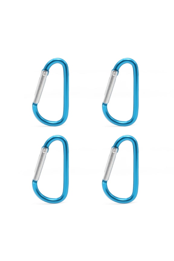 D-Shaped Aluminum Carabiner Clip - Keychain Clip, Backpack Clip, Keychain Clip, Water Bottle Clip, Secure Keychain - Spring Snap Key Chain Clip Hook Buckle (4/5/6 Pcs)