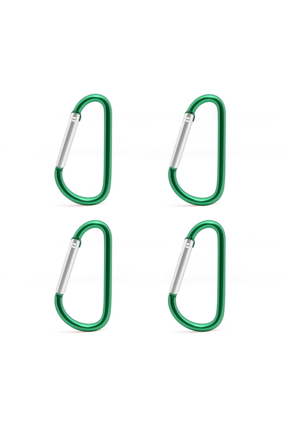 D-Shaped Aluminum Carabiner Clip - Keychain Clip, Backpack Clip, Keychain Clip, Water Bottle Clip, Secure Keychain - Spring Snap Key Chain Clip Hook Buckle (4/5/6 Pcs)