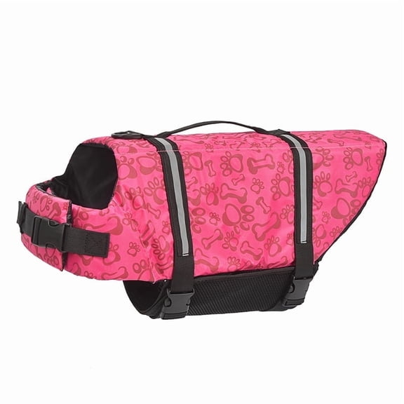 Arcticwind Dog Life Jacket - High Buoyancy Pet Swim Vest for Swimming, Boating & Water Safety, Reflective Strips for Night Visibility, Durable Dog Floatation Device for Training, Pink bone-S
