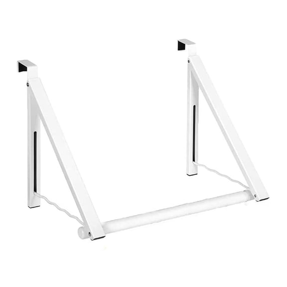 Arcticwind Over The Door Hanger Foldable,Scalable Metal Clothes Drying Rack for Door for Clothes for Hanging Clothes,Coats Towels,for Coat,for Bedrooms,Dorms,and Bathrooms,White