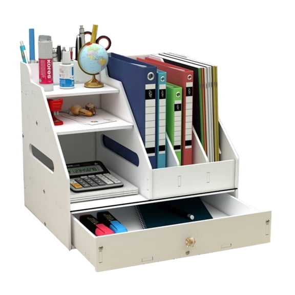 Arcticwind Desk Organizer,Desk Organizers Sets and Storage, File Organizers for Desk Drawer Organizer, Paper Organizer for Desk,White