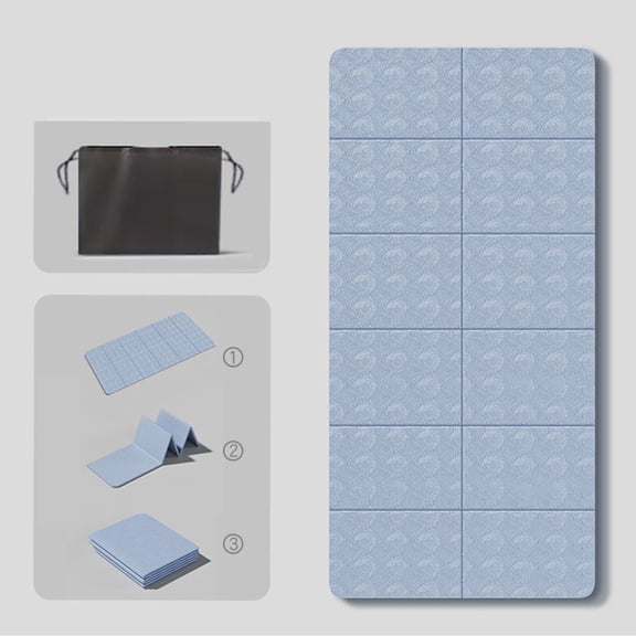 Arcticwind Foldable yoga mat,Thick Exercise Mat 6'x2.62' Portable Gymnastics Mat-Lightweight, Anti-Slip,and Easy to Store for Yoga,Pilates,Home Workouts,and Floor Exercis(Haze Blue)