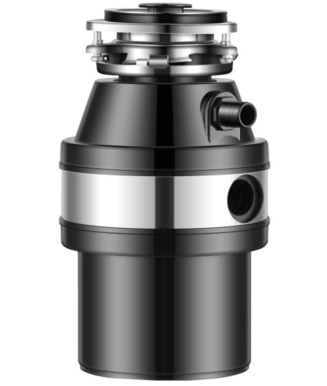 Arcticwind Food Waste Disposer,Garbage Disposal Continuous Feed Food Waste Disposer,Stainless Steel Food Waste Grinding System Anti-Jam,Ultra-Quiet,Power Cord Included,Black stainless steel version
