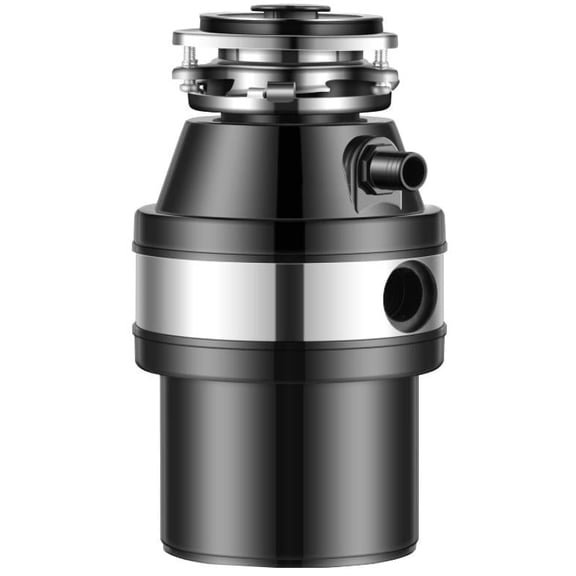 Arcticwind Food Waste Disposer,Garbage Disposal Continuous Feed Food Waste Disposer,Stainless Steel Food Waste Grinding System Anti-Jam,Ultra-Quiet,Power Cord Included,Black stainless steel version