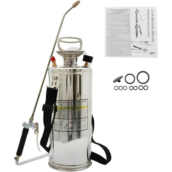 Arcticwind For Lawn Garden 2.1 Gallon 304 Stainless Steel Sprayer Pump Sprayer W/ Reinforced Hose &Related Ａccessories
