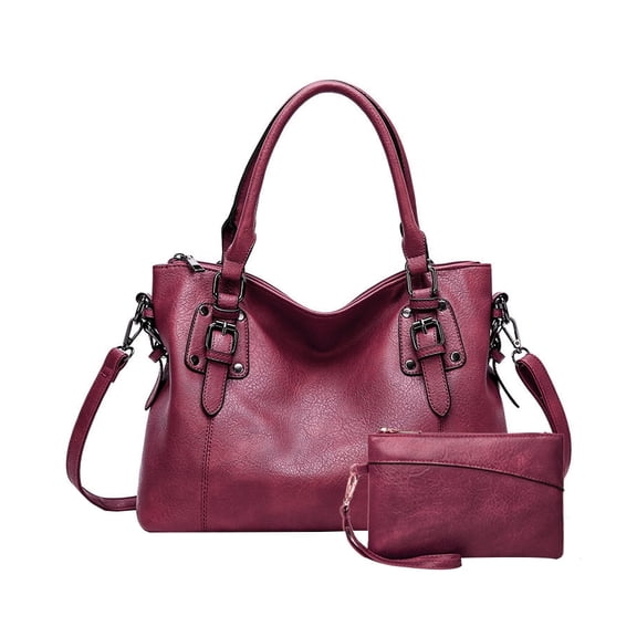 Arcticwind Handheld women's bag,Fashion Crossbody Large Capacity Bag for Women,with Change Purse,Top Handle Bags,Soft PU Leather Multi-Pocket Shoulder Bag Handbag with Adjustable Strap,Purple