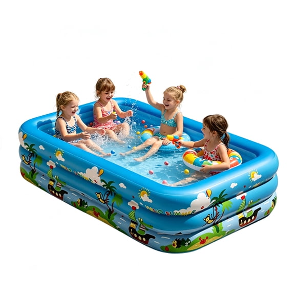 Arcticwind Inflatable Swimming Pool Oversized Thickened Blow Up Pool Easy Set 98″ x 59″ x 22″ Family Swimming Pool Swimming for Garden,Summer Water Party Outdoor Backyard