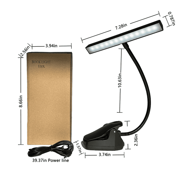 Arcticwind Music Stand Light,26 LED Eye Caring Clip-on Piano Lamp,360 Flexible Gooseneck Adjustable Brightness USB Rechargeable 3 Light Modes,for Piano,Orchestra,Book Reading,Mixing Table,Craft Work