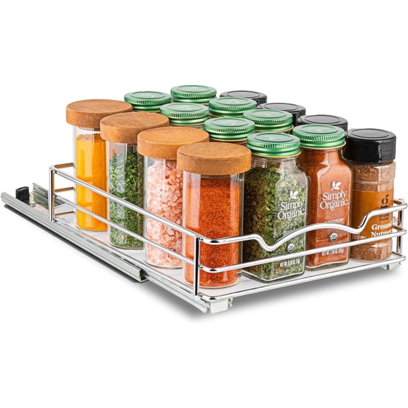 Arcticwind Pull Out Cabinet Organizer for Inside Kitchen Cabinets kitchen storage rack for Cabinet,Slide Out Drawer Pantry Shelf Organization and Storage for Kitchen Bathroom(1 Tier 11"W x 9"Dx1.8"H)