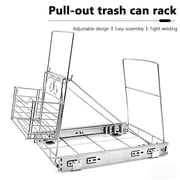 Arcticwind Pull Out Trash Can Under Cabinet Heavy Duty,Adjustable Under Sink Trash Can Pull Out Kit with Removable Basket Slide Out Garbage Shelf for Drawer/Counter Trash Can Not Included