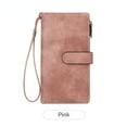 thumbnail image 1 of Arcticwind RFID Leather Long Womens Wallets, Wallets for Women, Tri-Fold/2 Zippers, Secure Large Capacity, Credit Card Holder with Multiple Card Slots, with ID Window Wallet, Pink, 1 of 6