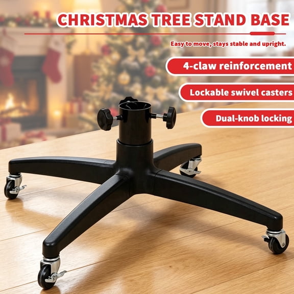Arcticwind Rolling Artificial Christmas Tree Stand for Up to 9 FT Trees, 31 Inch Adjustable Base with Locking Caster Wheels