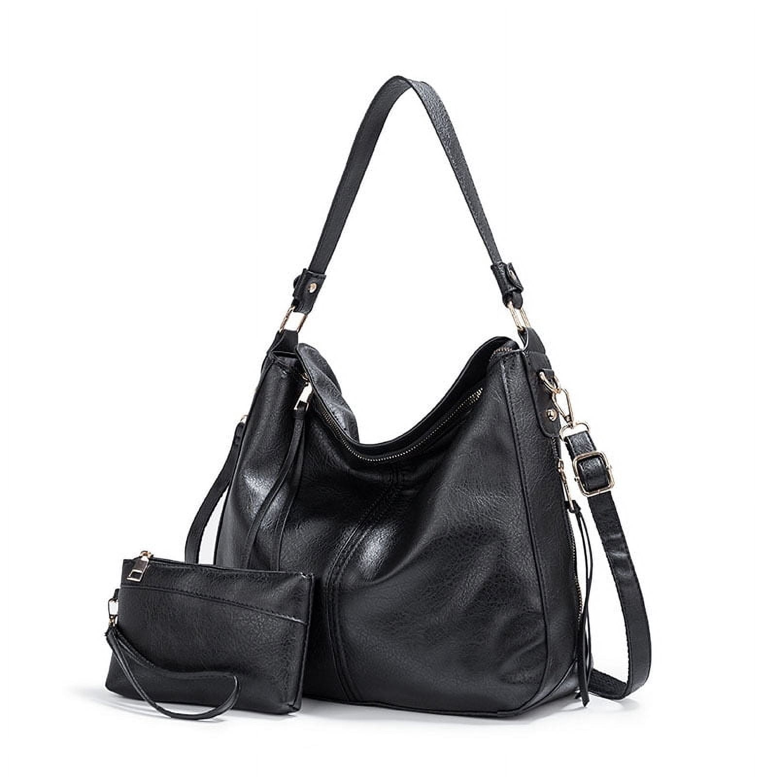 Arcticwind Shoulder Purse Handbag for Women, Hobo Tote Bags, Shoulder bag for Women, Vintage Simple style, wIth small bag & long shoulder stra, Blcak style