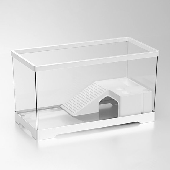 Arcticwind Small Turtle Tank Kit(Bare tank+drying table),Small Turtle Tank Kit(Bare tank+drying table),Multi-Function Areas for Turtles,Crayfish,Small Reptiles Ecological landscaping tanks.(White)